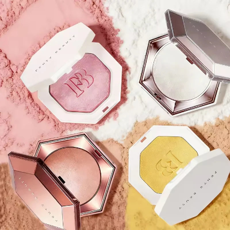 Fenty Beauty Powder Highlighter Contour Palette Long-lasting Shimmer Easy to Blend for All Skin Tones Natural Face Cosmetics