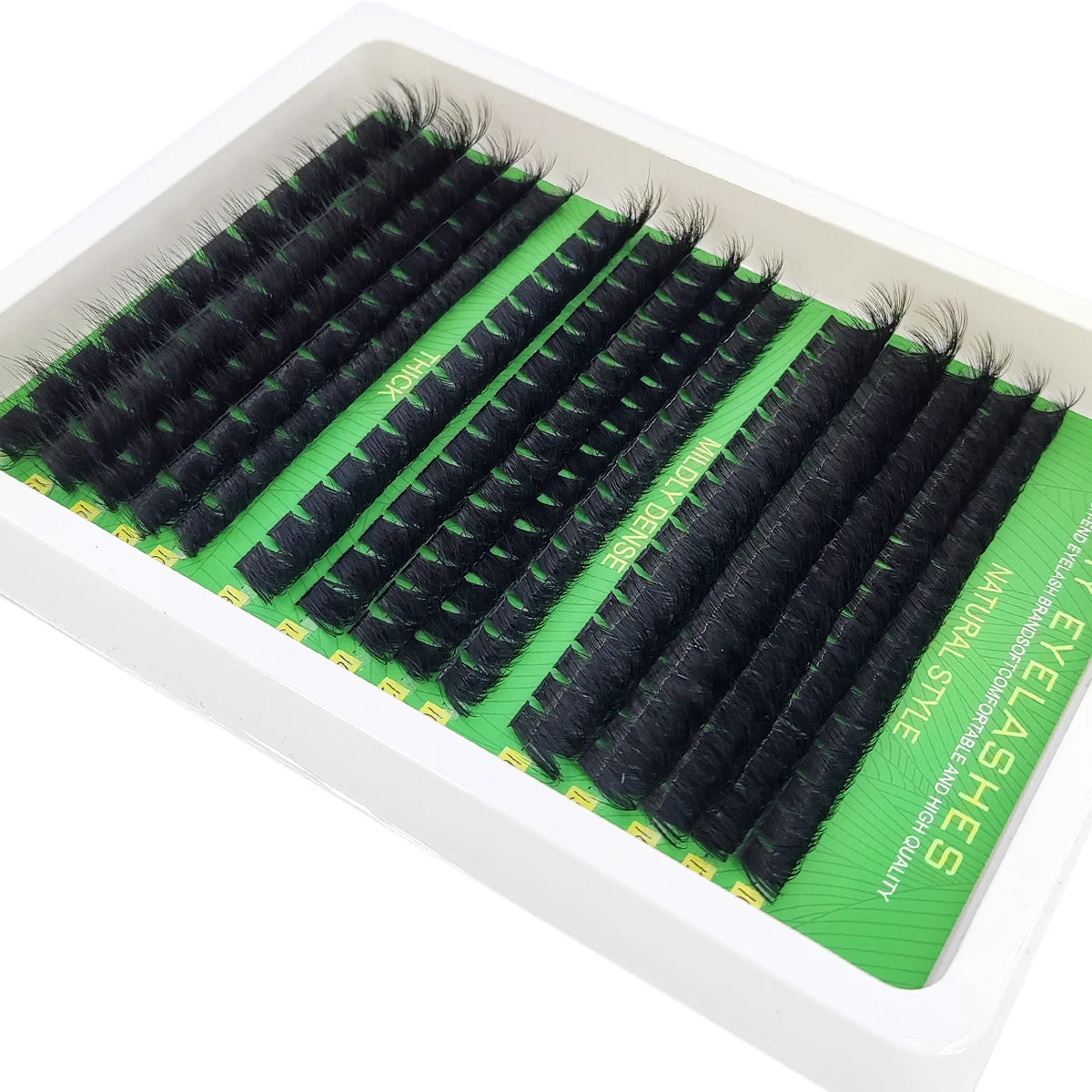 HBZGTLAD fluffy curled eyelashes 60D-200D natural style handmade eyelash bundle 5D mink eyelash clusters eyelash extensions fals
