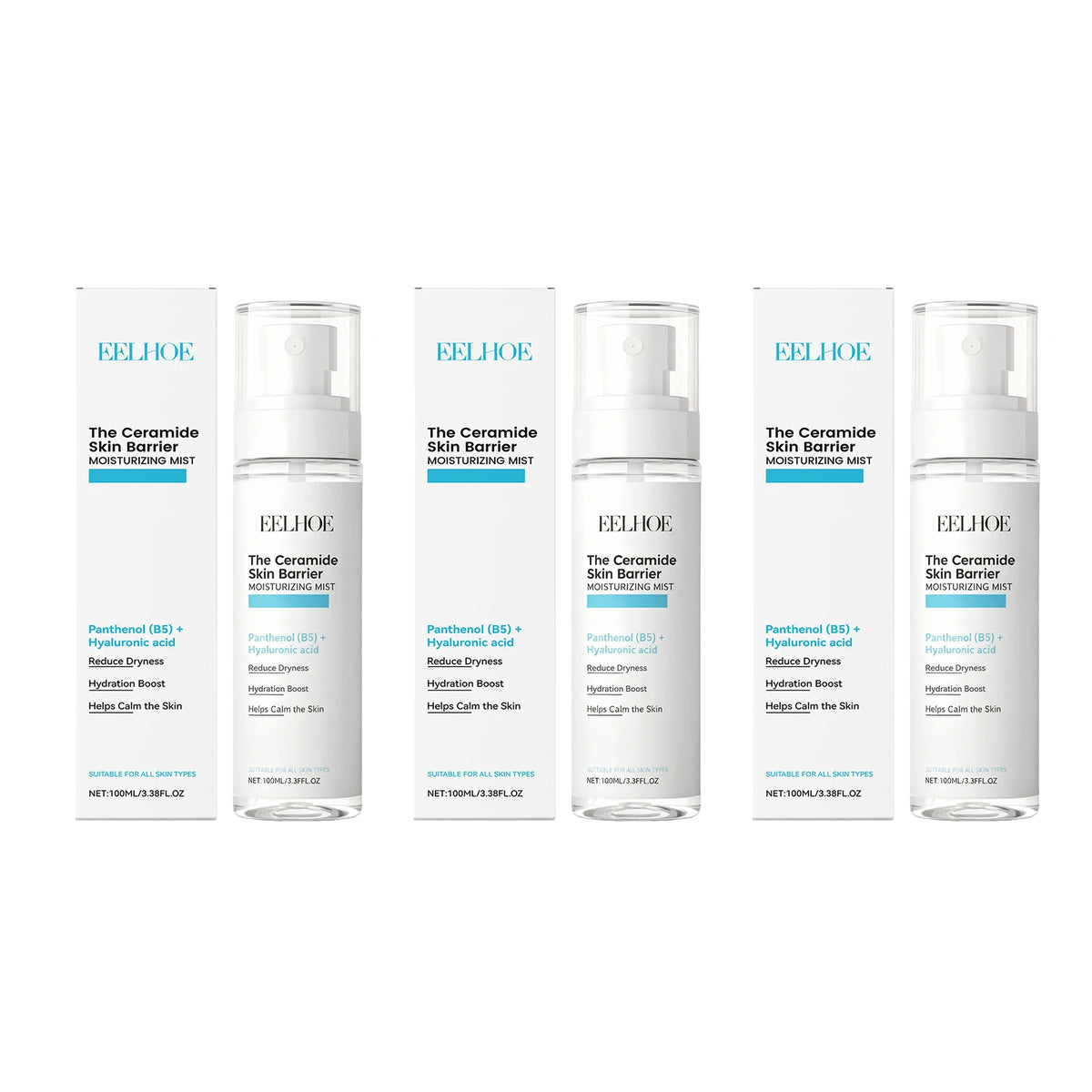 B5 Hyaluronic Acid Toner Spray Firming Smoothing Skin Reduce Redness Soothing PH Balance Hydrating Nourish Brighten Face Toner