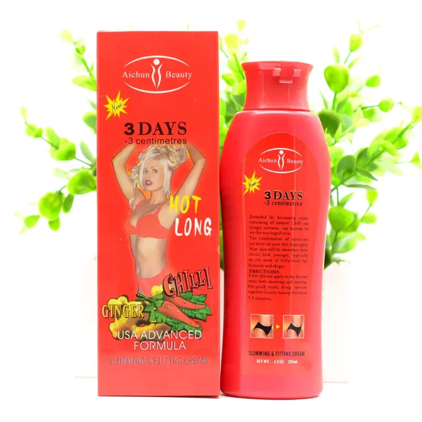 Anti cellulite 3 Days slimming cream chili and ginger stubborn fat burn potent lose weight burning fat cream lift firming oil