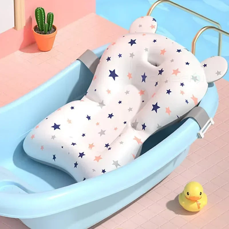HOMFISH Baby Bath Support Pad Foldable Floating Seat Adjustable Newborn Bathing Cushion Infant Safety Net Hammock
