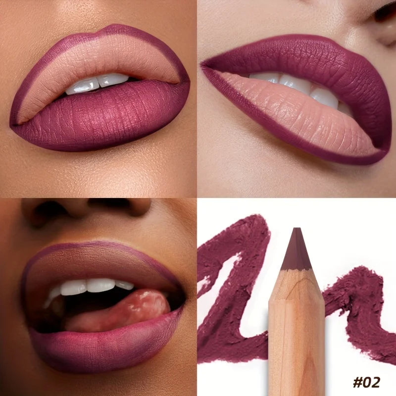 Matte Lip Liner- Long-Lasting, Easy to Color, Includes Sharpener - Perfect for a Flawless Finish! Pudaier Lip Contour 2.0