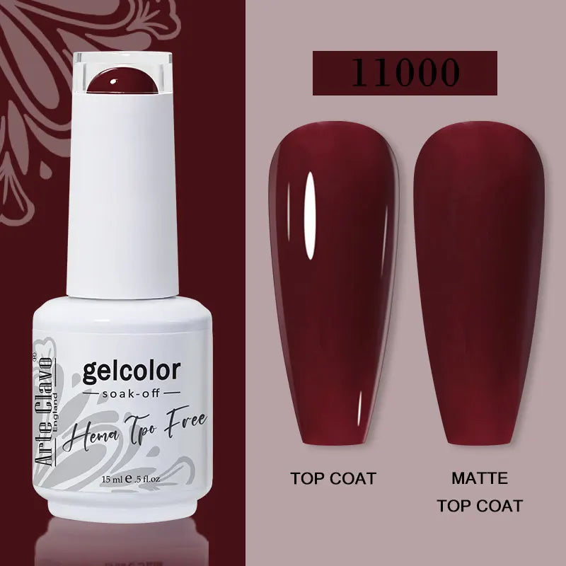 Arte Clavo 116Colors Gel Nail Polish 15ml Colorful Gel Semi Permanent Soak Off UV Gel Nail Art DIY Design Varnishe Nail Supplies