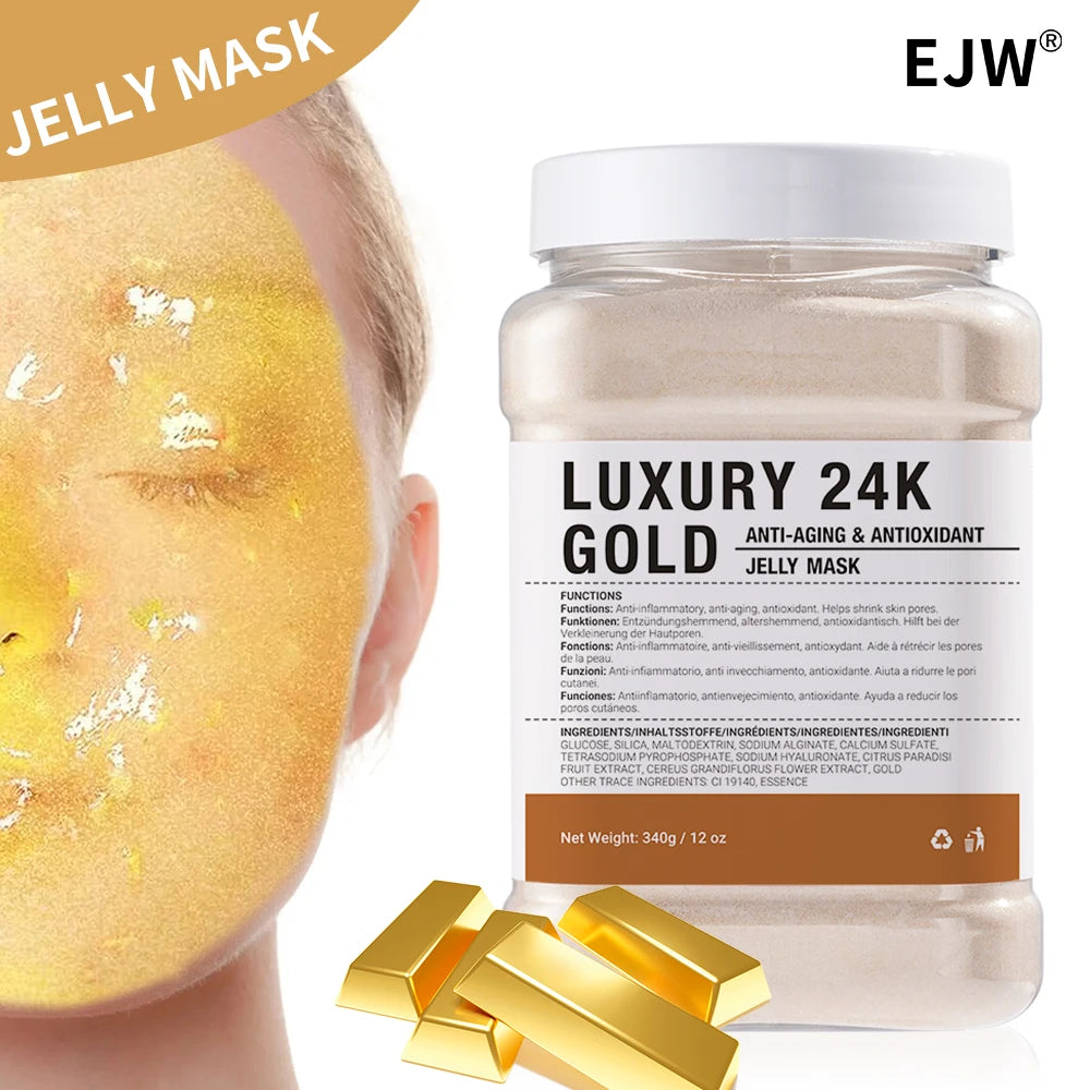 Jelly Mask Powder for Facials Pro, Turmeric Controlling Oil Deep Cleansing Blackheads Removal Peel Off Gel Face Mask Skin Care