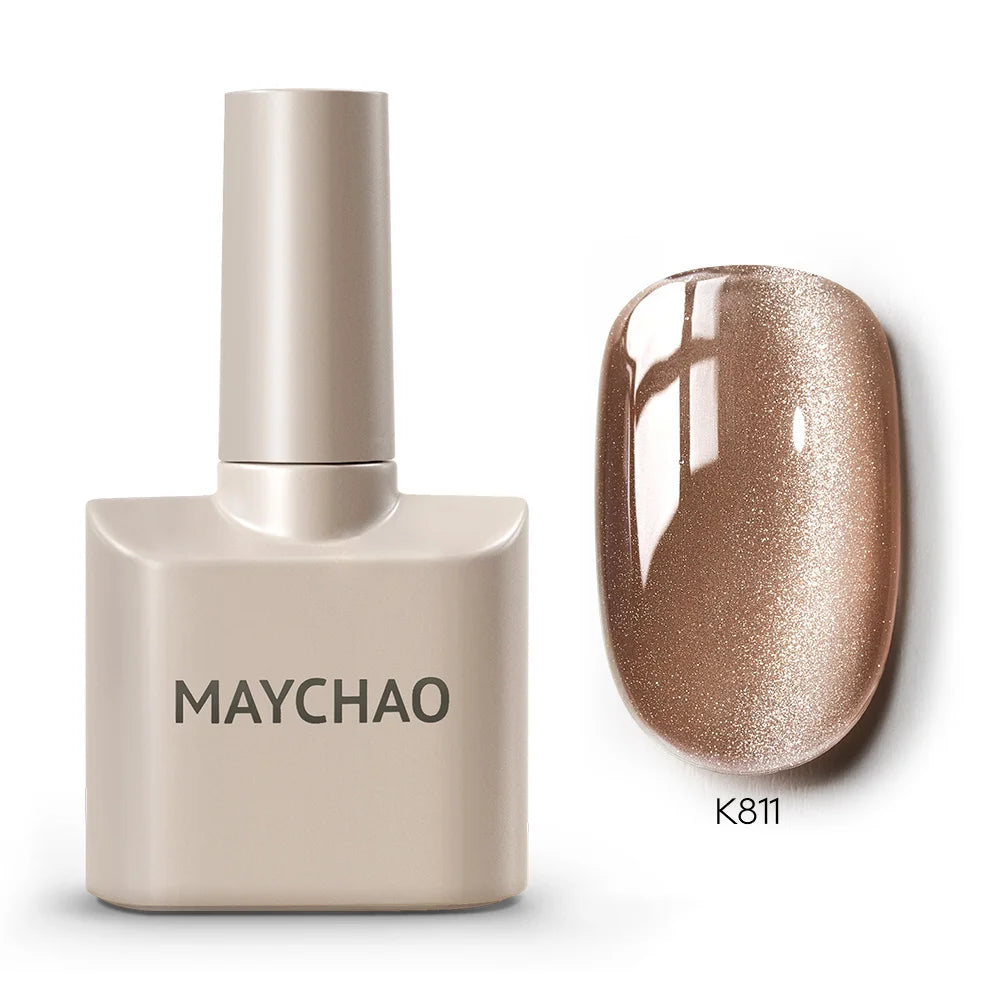 MAYCHAO Cherry Red Gel Nail Polish 12ml Glossy Semi Permanent Soak Off UV LED Frosted Gel Nails Base Painting Varnish