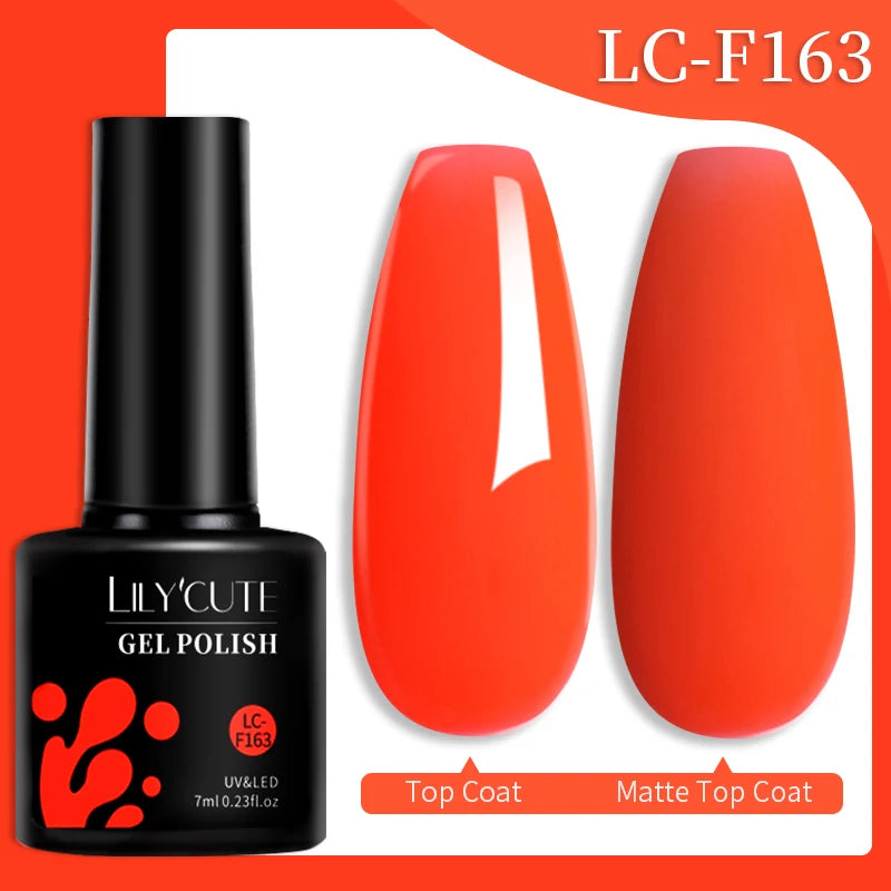 LILYCUTE 7ML Jelly Amber Gel Nail Polish Brown Crystal Translucent Dull Color Nail Art Gel Semi Permanent UV Gel Polish Varnish