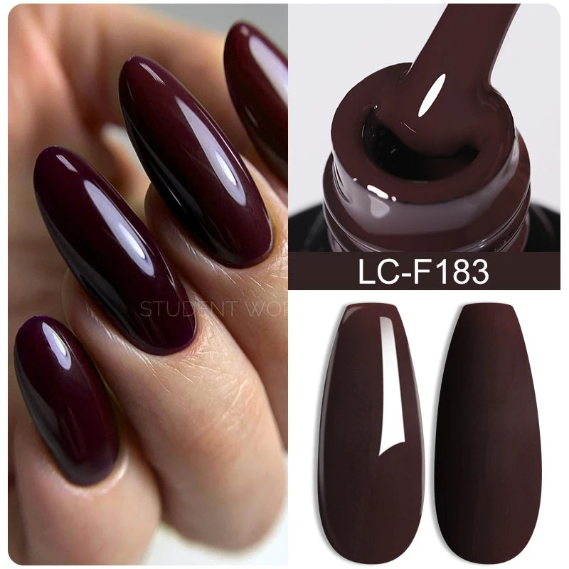 LILYCUTE 7ml Champagne Rose Gold Glitter Gel Nail Polish Colorful Sparking Long Lasting Manicure Soak Off Nails Art Gel Varnish