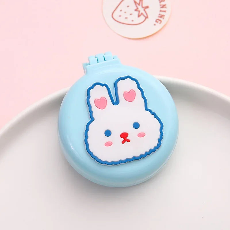 Girls Cute Kawaii Animal Fruit Portable Comb with Mirror Princess Air Cushion Massage Makeup Hair Brush for Baby Kids Stuff