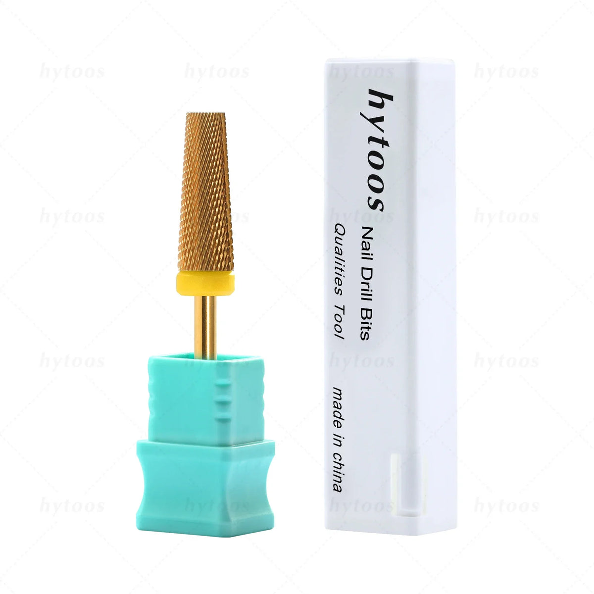 HYTOOS 5 in 1 Nail Drill Bits 16mm Flat Top Tapered Carbide Nail Bit Remove Gel Tool Electric Drills File Manicure Accessories