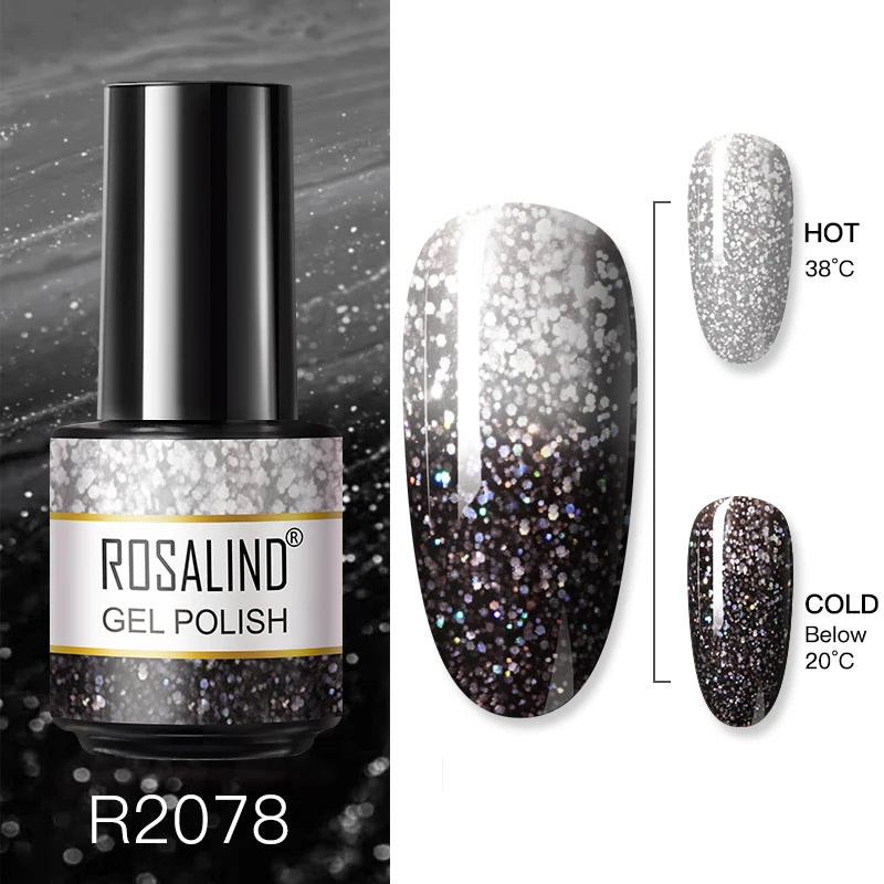 ROSALIND Gel Nail Polish Matte Base Top Coat For Soak Off Gel Polish UV LED Gel Semi Permanent Varnishes Design Nail Art