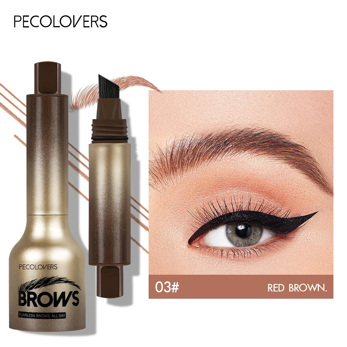 Waterproof Pressure Black Eyebrow Pencil Natural Three-dimensional Long-lasting Easy To Use Wild Eyebrow Pen Makeup Tools