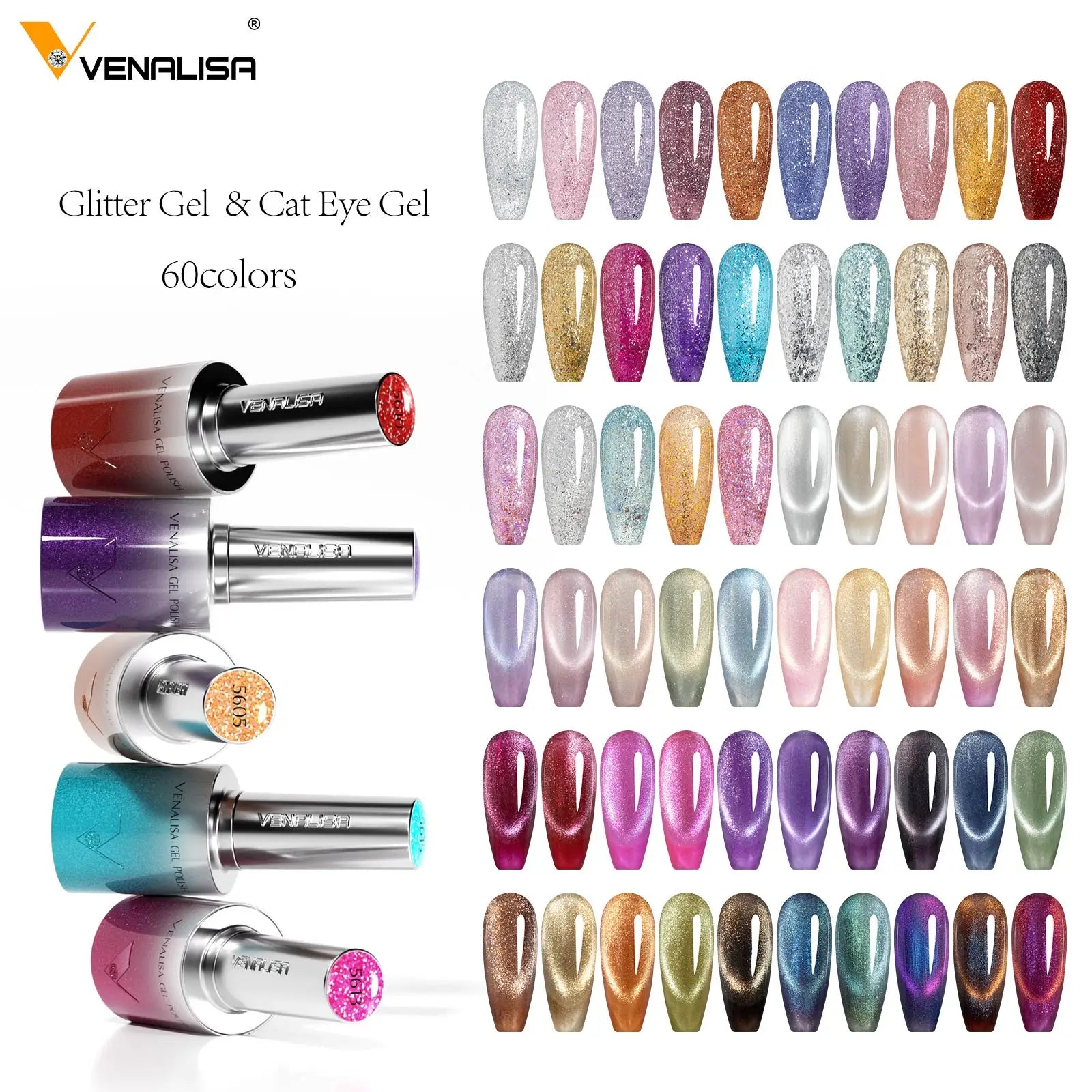 Venalisa TPO Free Hema Free 10ml Winter Nails Warm Coffee Cat Eye Nail Gel Polish Magnet Soak Off UV LED Semi Permanent Nail Gel