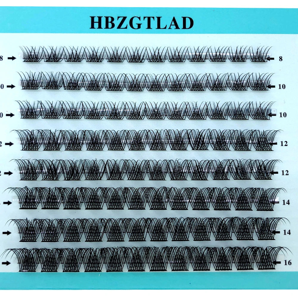 HBZGTLAD New Segmented Lash Clusters D Curl Mix Length DIY Natural Eyelash Extensions Individual Lashes Cluster DIY at Home