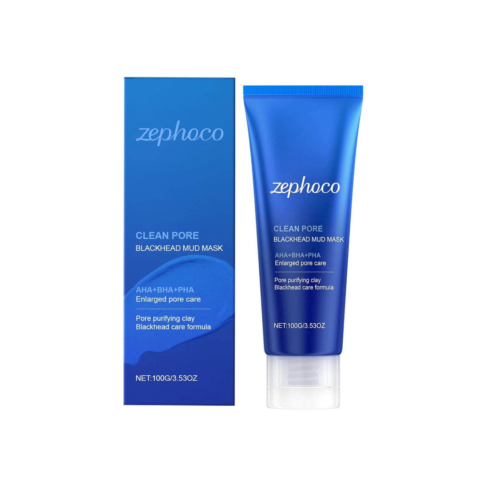 Pore Cleaning Mud Mask Blackhead Remover With AHA BHA PHA Peel Off Deep Cleansing Exfoliator For Oily Acne Skin Minimize Pores