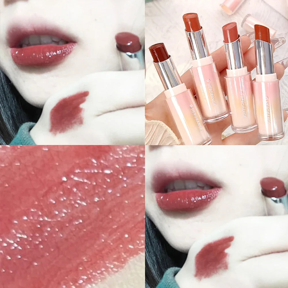 8 Colors Jelly Lip Glaze Mirror Water Lipstick Long Lasting Moisturising Lipstick Pen Waterproof Non-stick Cup Korean Cosmetics