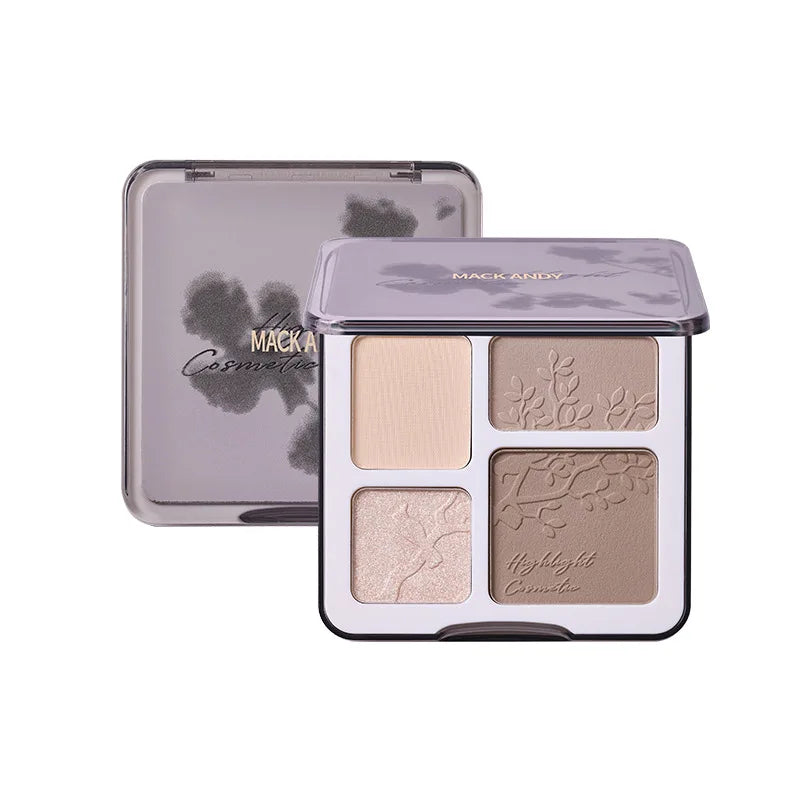Natural Stereoscopic Face Powder Palette Matte Bronzer Contour Shading Multifunctional Highlighter Cosmetic Blush Gift