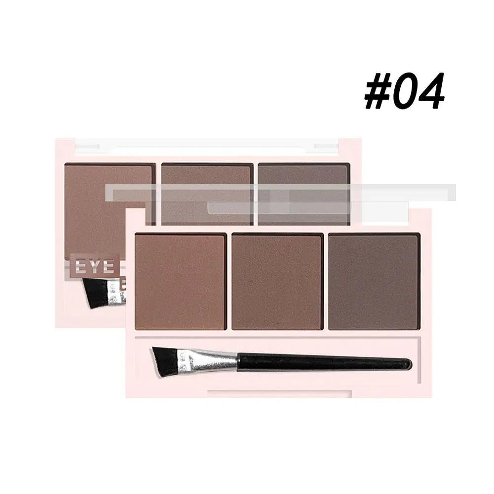 ANNA ROSE 3-In-1 Eyebrow Powder Palette With Enhancer Brush Natural Long-Lasting Shaping Sweat-proof Waterproof Makeup