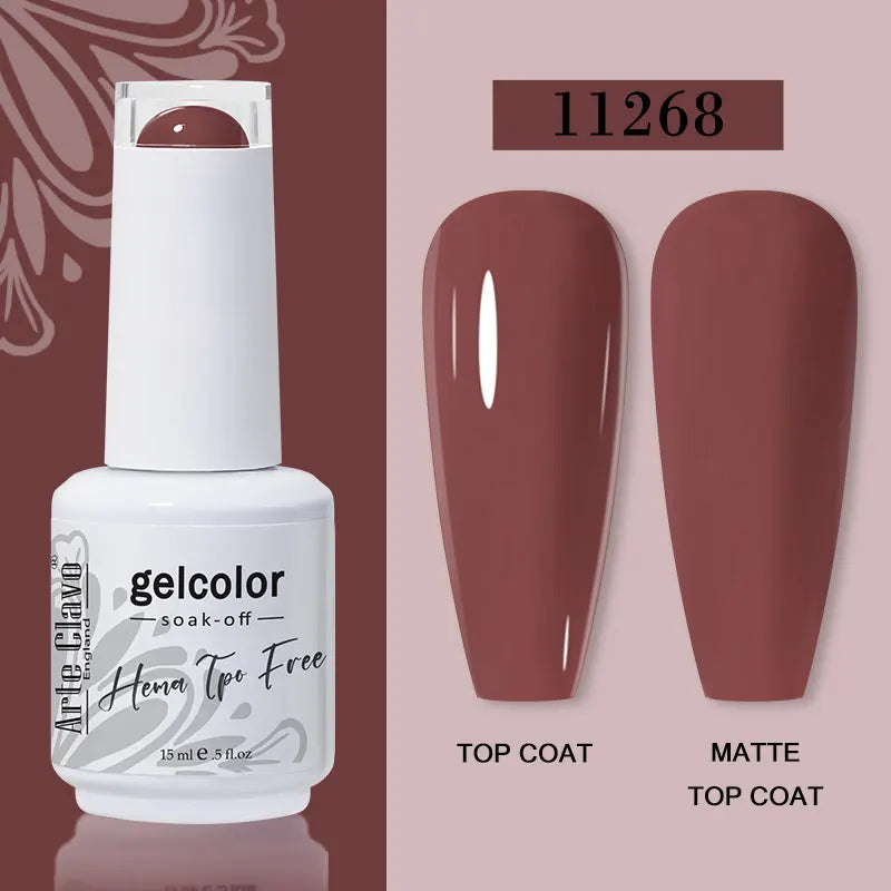 Arte Clavo 116Colors Gel Nail Polish 15ml Colorful Gel Semi Permanent Soak Off UV Gel Nail Art DIY Design Varnishe Nail Supplies