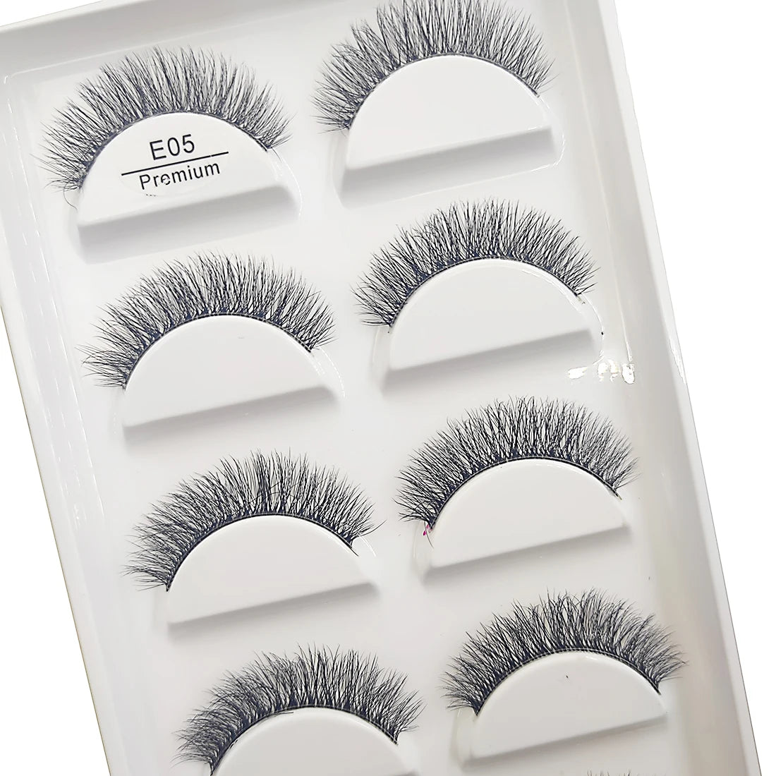 Transparent 3D Mink Eyelashes, Natural Clear False Eye Lashes, Soft Invisible Eyelash, Wispy Makeup Faux Cils, H13 X08, 5 Pairs