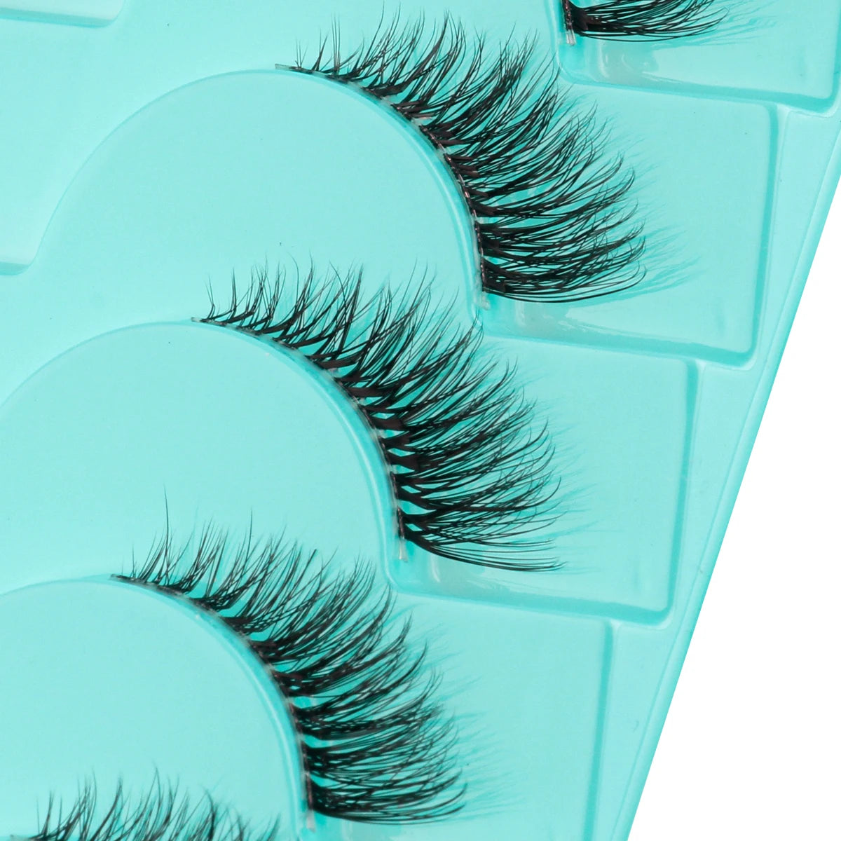 New Half Eyelashes 3/10 Pairs Half Lashes Natural 3D Cat Eye Lashes Clear Stem False Eyelash Extension Makeup Faux Cils Maquiage