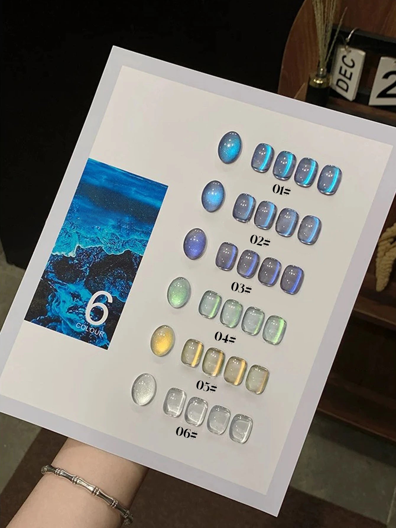 10PCS Romantic Pop Cat Eye Gel Nail Polish Popular White High Density Magnetic Powder Mirror Glass Bead Nail Gel Beauty Supplies