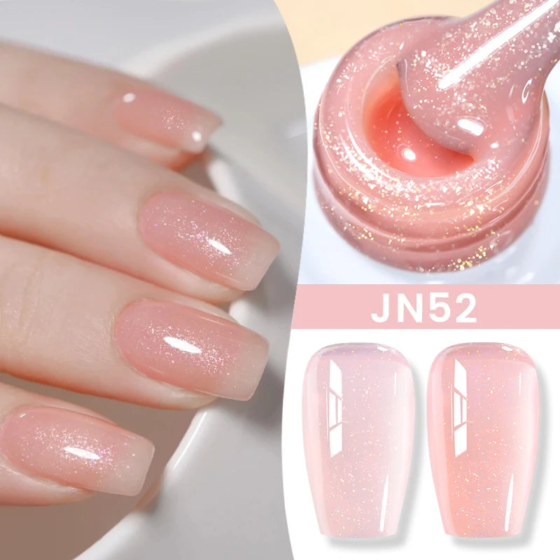 BORN PRETTY 10ml Translucent Color Gel Polish Jelly Nude Autumn Jelly Amber Semi Permanent UV Gel Nail Art Soak Off Gel Varnish