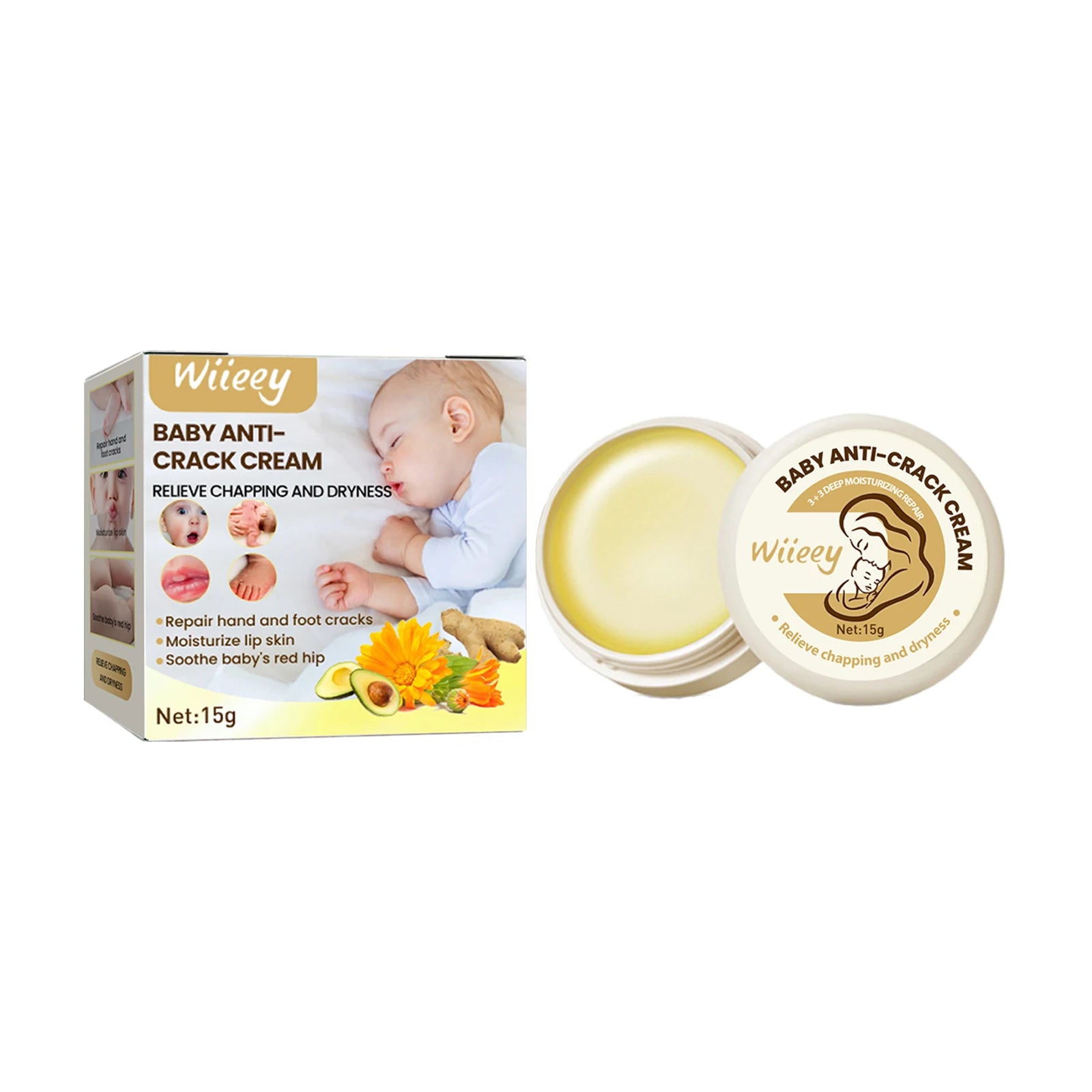 Baby Anti-Crack Cream Relieve Chapping Soothing Dryness Repair Hand Foot Cracks Body Lotion Moisturizing Soothing Lip Skin Care