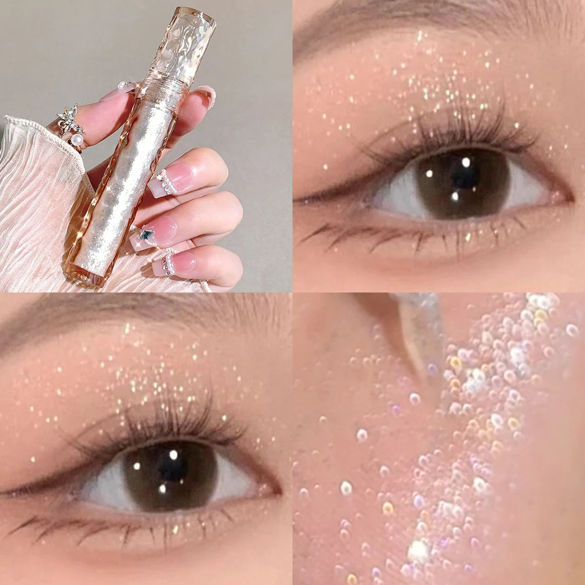 Halloween Glitter Eyeshadow Liquid - Glossy glitter long-lasting singlecolor tiny sparkling shimmer eyeshadow for festive makeup