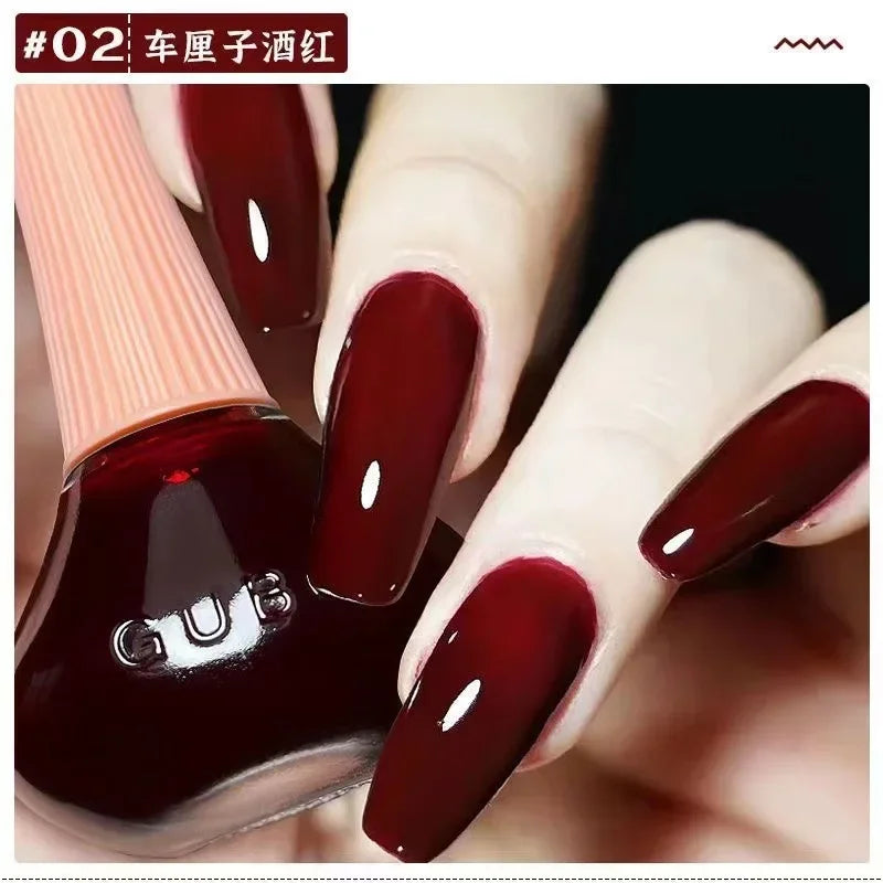 12ml  No-bake Quick Dry Nail Polish Shimmer Nail Polish Quick Dry No Peelable Long Lasting Nail Art Varnish 45 Colors