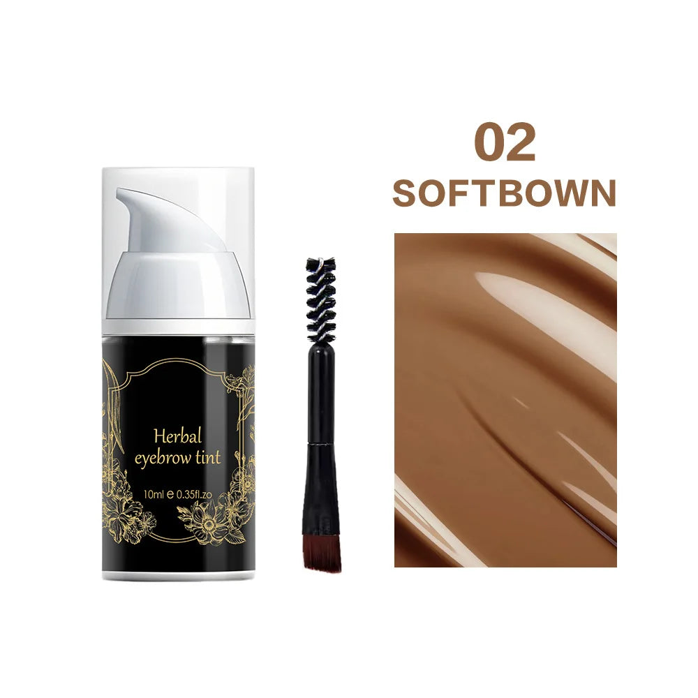 Waterproof Henna Brow Tint Kit Professional Salon Formula Long-Lasting Natural Eyebrow Dye Black&Brown Easy to Use at Home