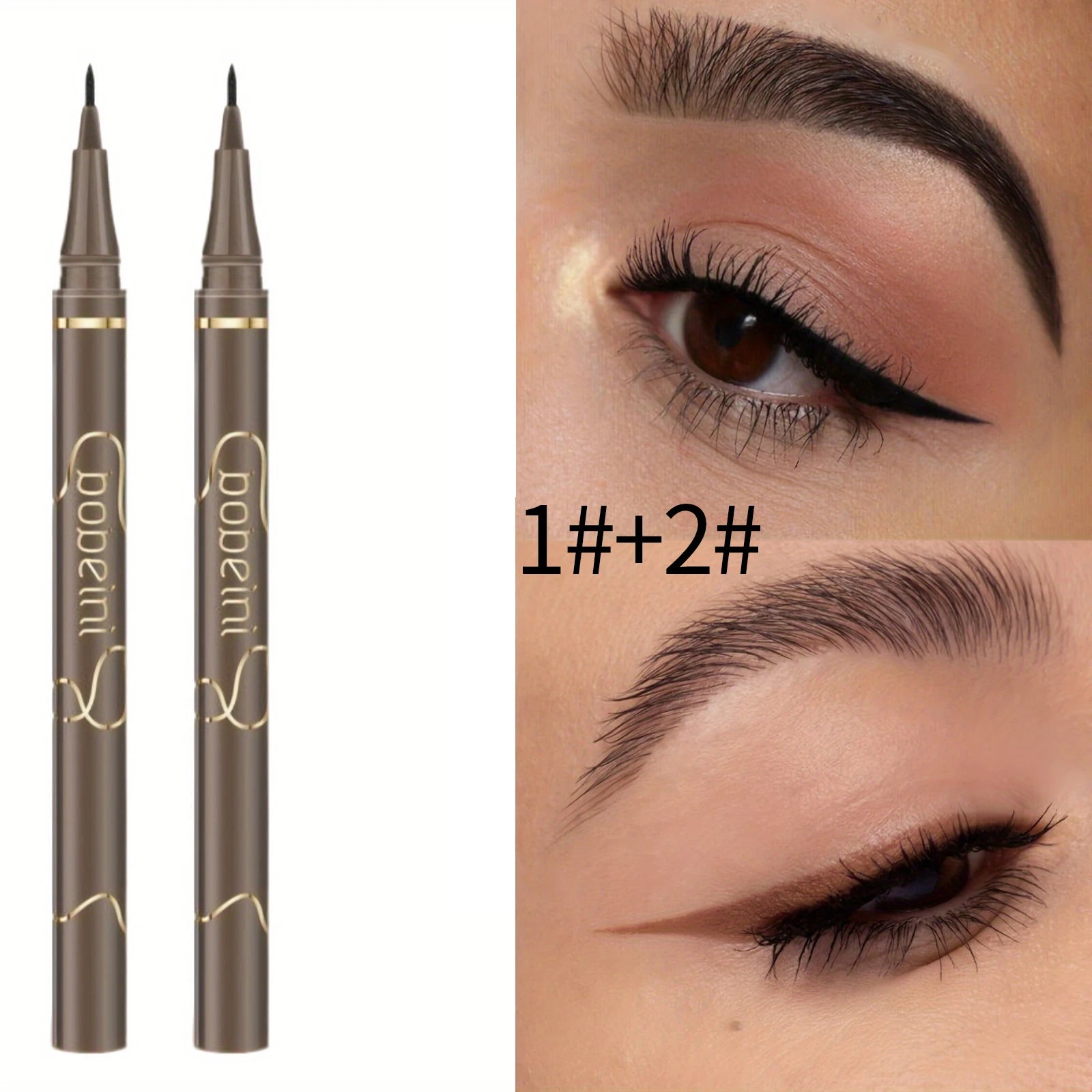 Waterproof Quick-drying Liquid Eyeliner/ultra-fine Matte Black Brown/long-lasting Silkworm Eyeliner/eye Makeup/gifts