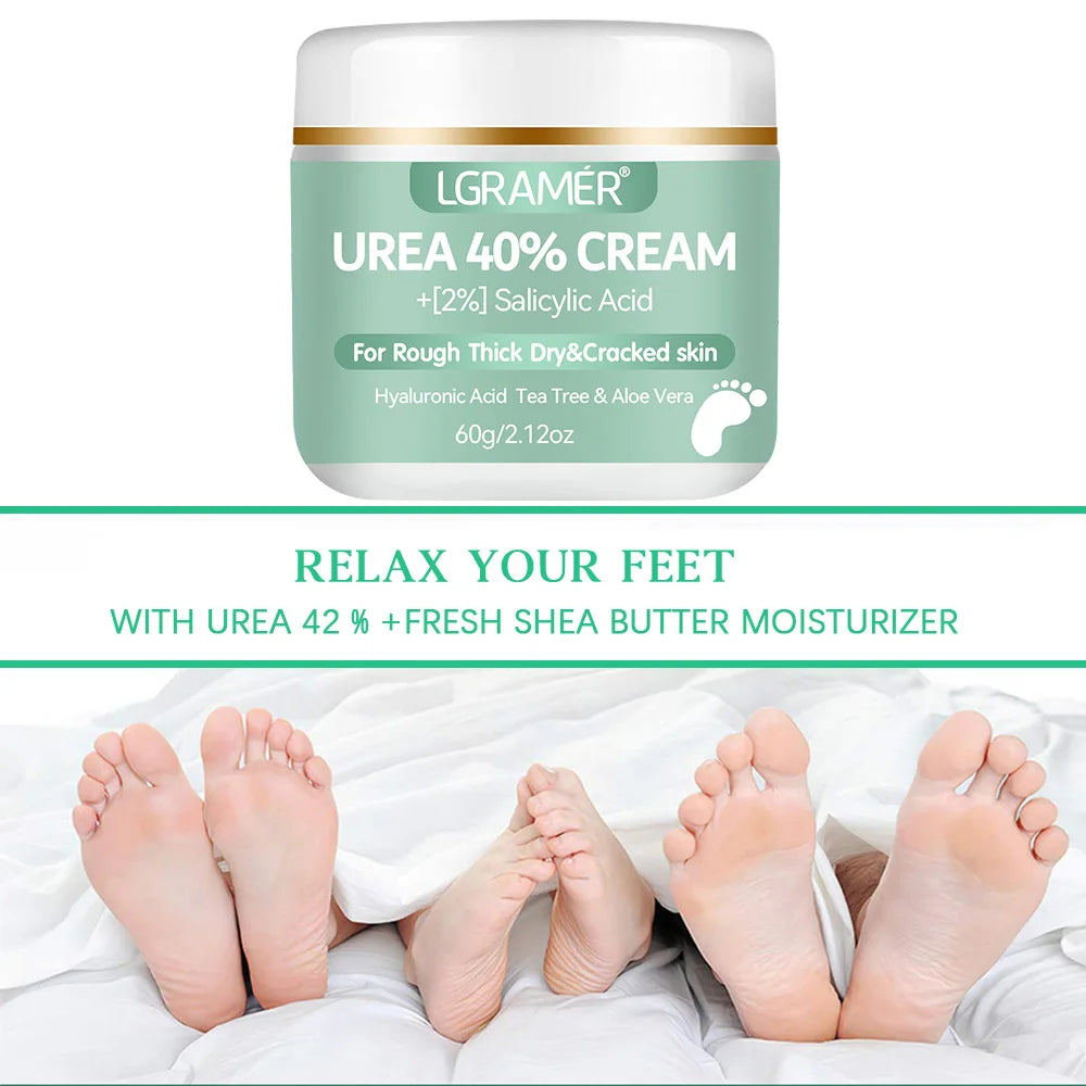 40% Urea+2% Salicylic Acid Foot Cream Suitable for Rough Thick Dry and Damaged Skin Softening and Moisturizing The Skin Deeply