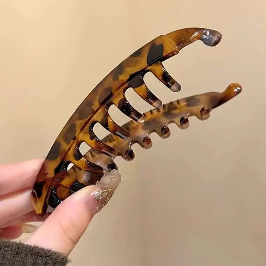 Tortoiseshell Banana Hair Clip Fish Shaped Hairpin For Women Hair Accessories Hairgrips Twist Clamp Ponytail Barrettes Headwear
