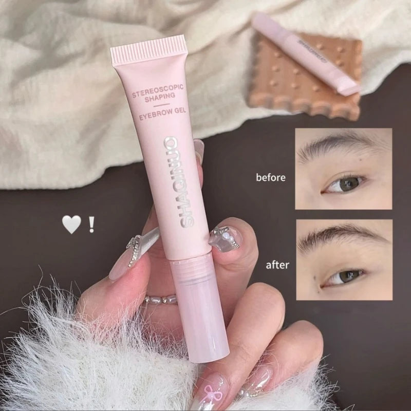 Pomade Eyebrow Gel Transparent Brows Wax Waterproof Long-Lasting with 3D Brush Brow Styling Soap for Eyebrows Women's Cosmetics