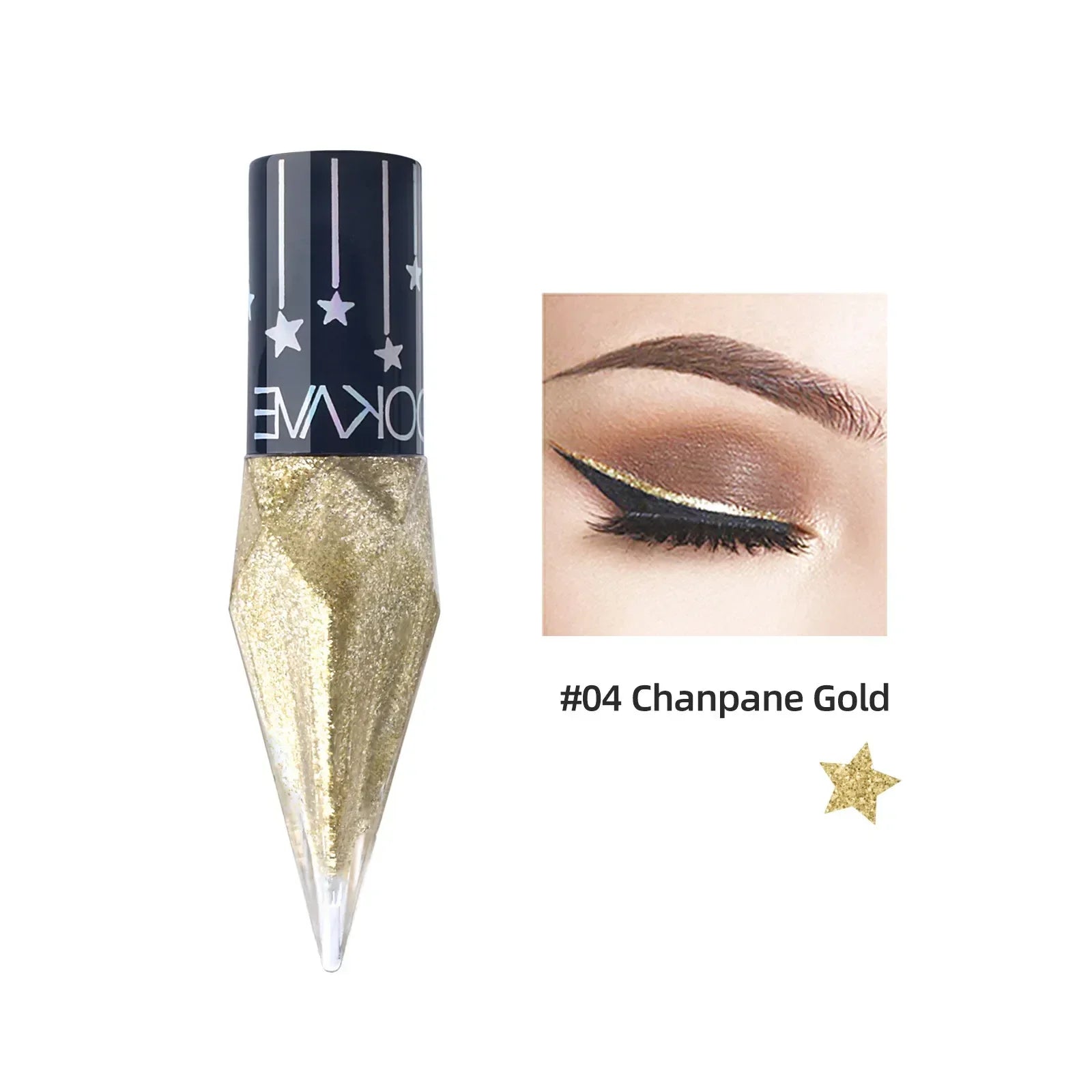 Shiny Eye Liners Pigment Silver Rose Gold Color Liquid Glitter eyeshadow Professional Eyeliner Beauty Cosmetics Makeup for Women