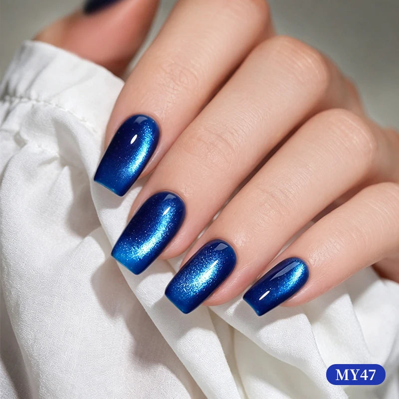 BORN PRETTY 10ml Blue Cat Magnetic Gel Nail Polish for Summer Semi Permanent UV Gel Varnish Soak Off Nail Supplies Manicure DIY