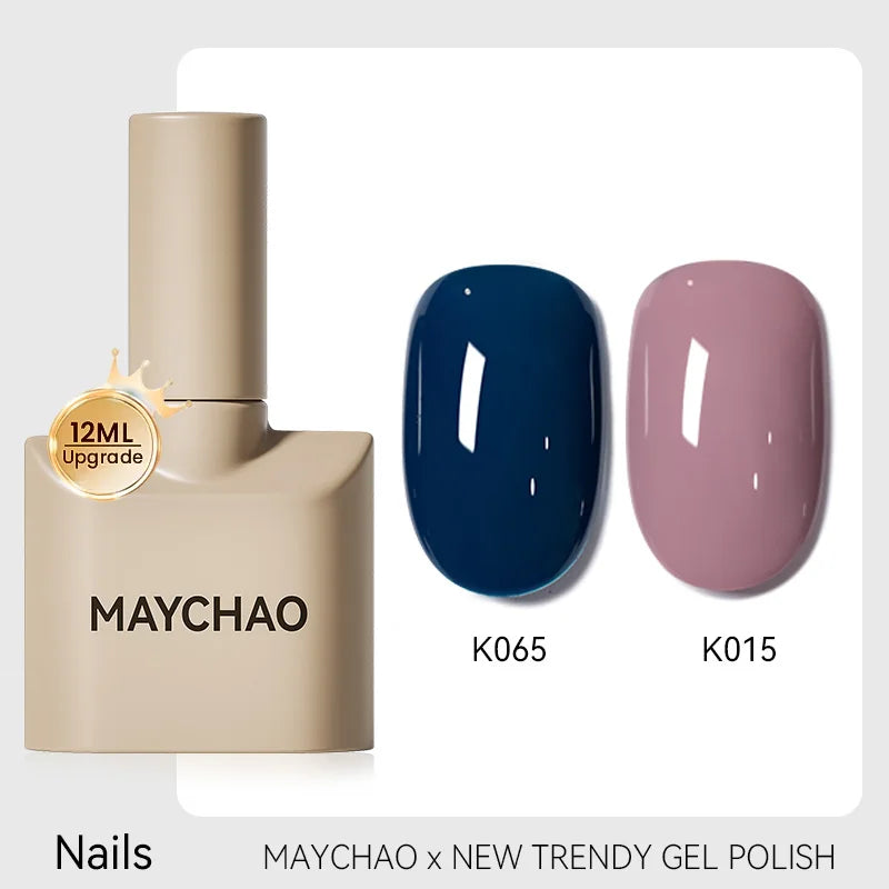 MAYCHAO 12ml Gel Nail Polish Set Professional Salon Nail Art Gels Varnish UV LED Semi Permanent Nail Lacquer Nail Supplies