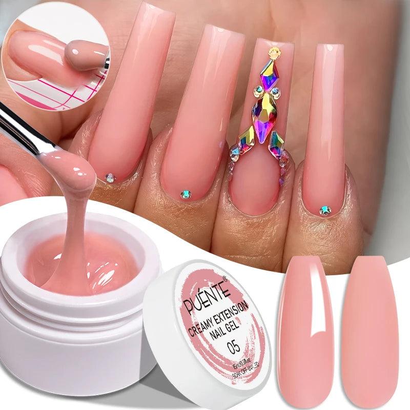 PUENTE 5ml Flower Fairy Gel Nail Polish Pink Blue Purple Natural Dried Flowers Gel For Nail Art Soak Off UV Varnish For Manicure