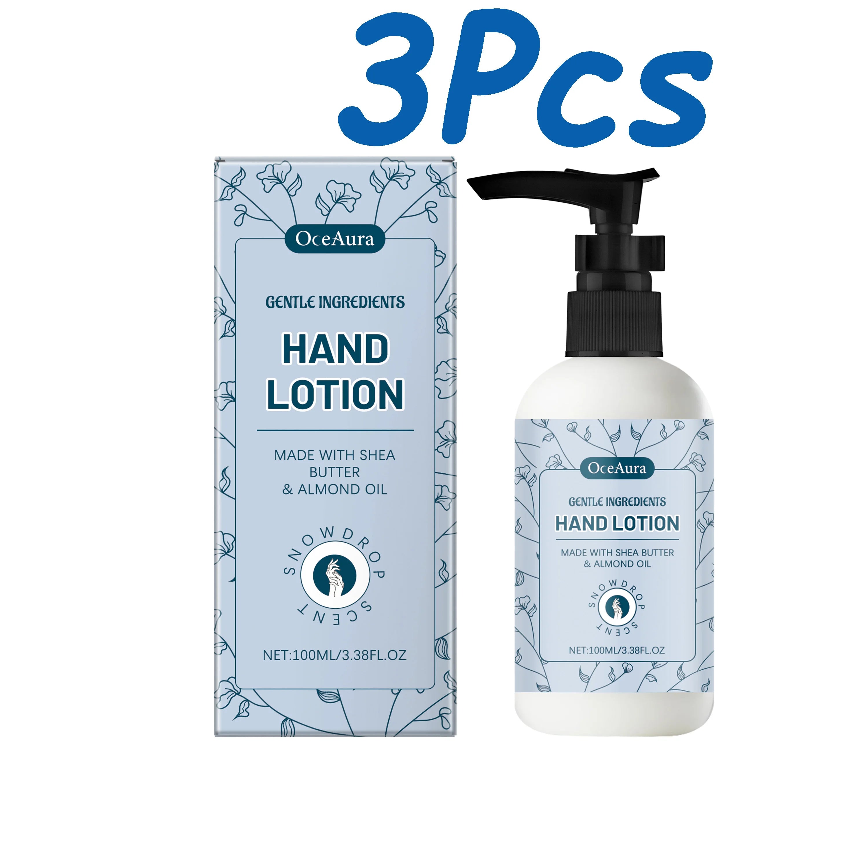 Shea Butter Hand Lotion Moisturizing Nourishing Fade Fine Lines Soft Smooth Skin Non Greasy Fast Absorbing for Dry Cracked Hands