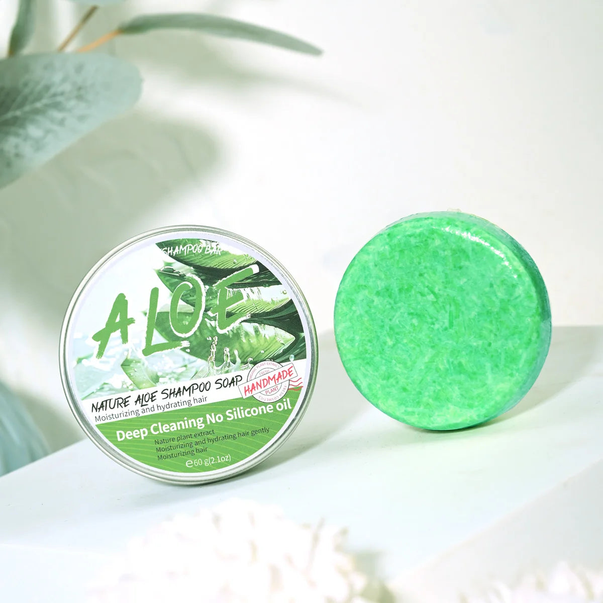 Organic Aloe Shampoo Bar Organic Solid Soap Hair Care Anti-Hair Loss Repair Honey Glycerin Soap Base Charcoal Soap