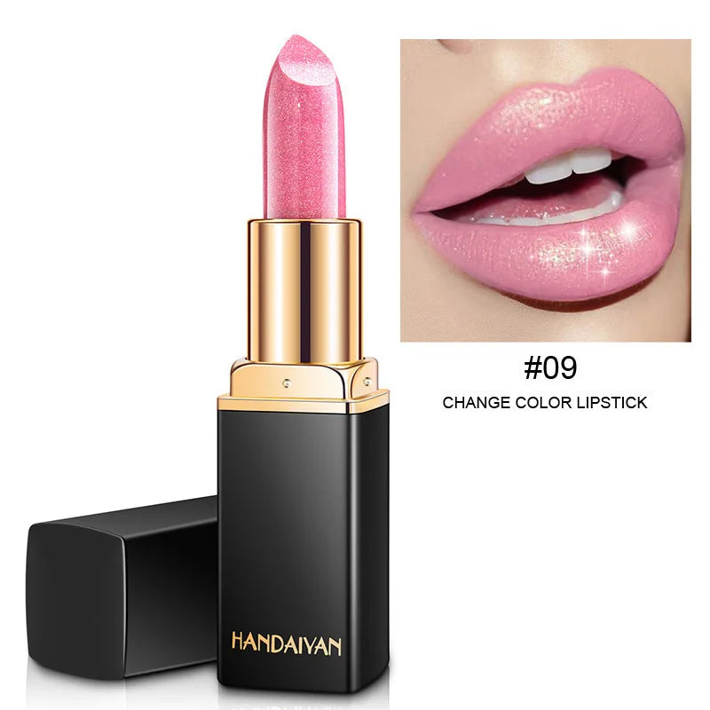 Pearl Changing Metallic Lipstick 9 Colors Long Lasting Shiny Warm Gold Plated Mermaid Maggie Women Lipstick
