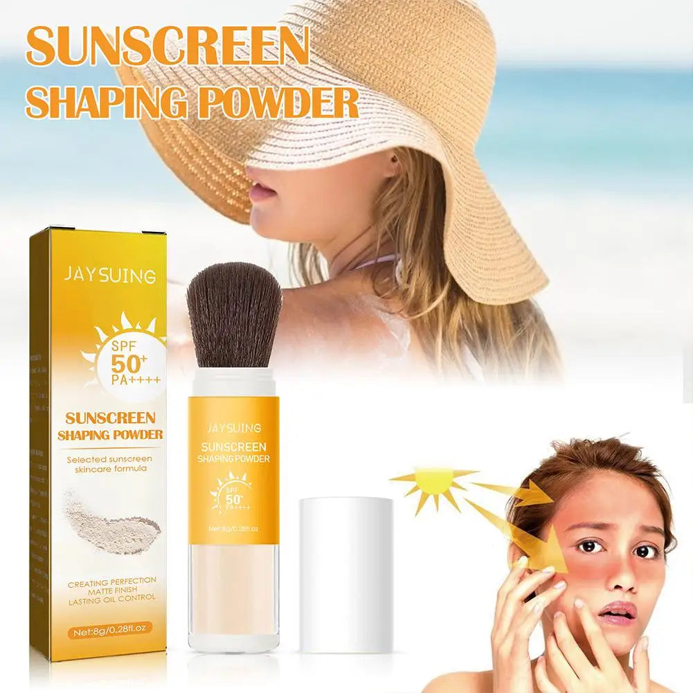 Sunscreen Loose Powder SPF50 Invisible Pore Oil Control Waterproof Long Lasting Solar Blocker Concealer Sunscreen Shaping Powde'