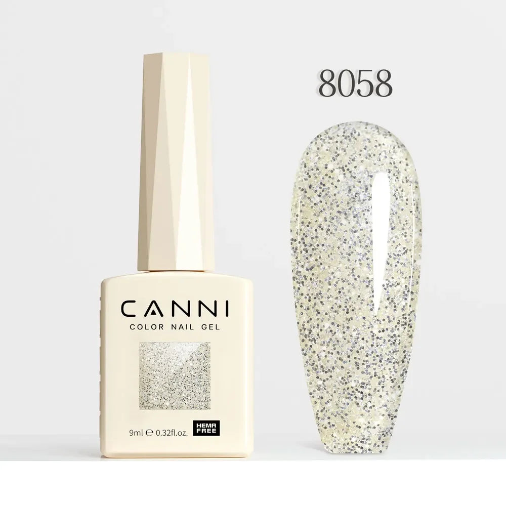 CANNI HEMA FREE TPO FREE 9ml Glitter Silver Cat Magnetic Gel Nail Polish Galaxy Diamond Full Coverage Pigmented Gel for Nail