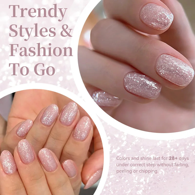 BORN PRETTY 10ml Fluttering Flakes Jelly Gel Polish Semi Permanent Soak Off UV Gel Nail Art Manicure Nail Supplies Vernis
