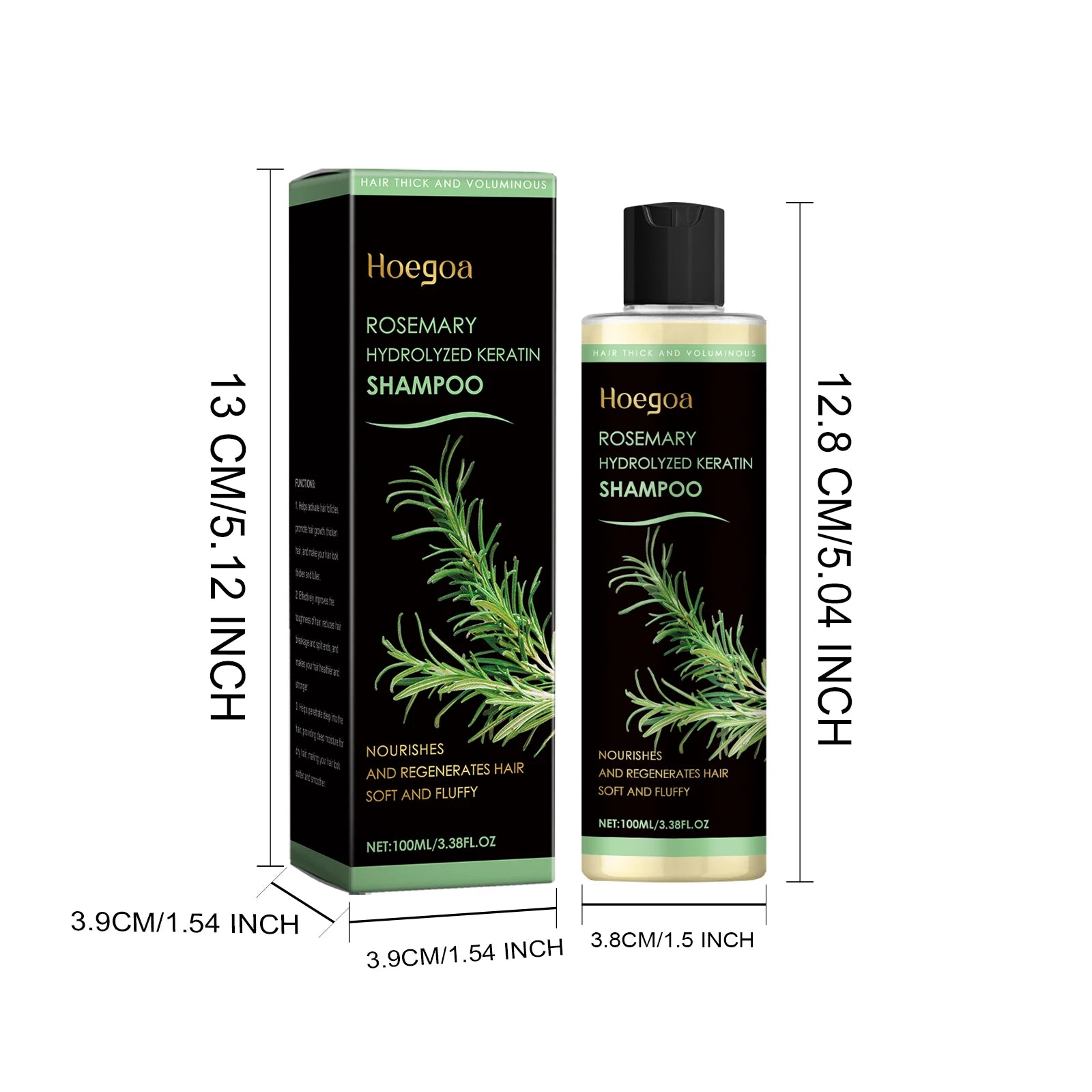 Rosemary Natural Shampoo Thickening & Strengthening Deep Nourishing Scalp Care Moisturizing Shampoo for Dry Damaged Hair Hair Home Use