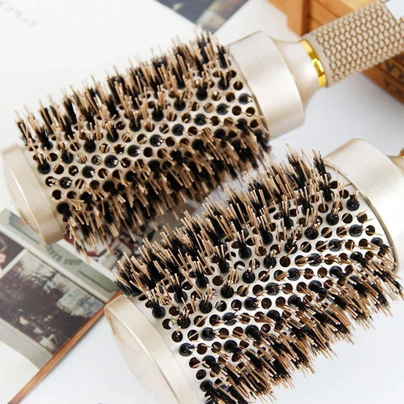 4 Sizes Professional Salon Styling Tools Round Hair Comb Hairdressing Curling Hair Brushes Comb Barrel Comb