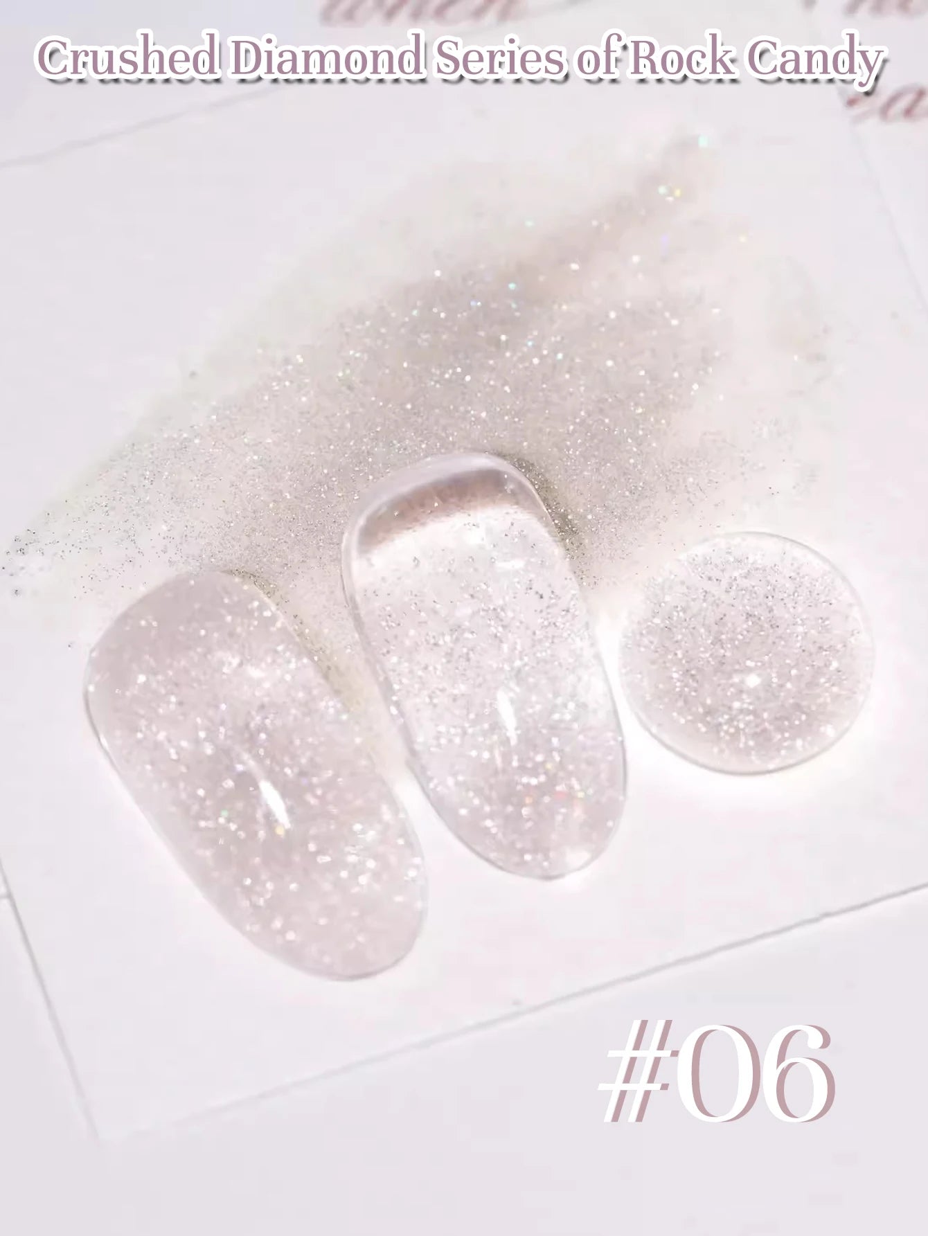 MIANEL 12ML Rock Sugar Crushed Diamond Gel Nail Polish Pink Glitter Nail Polish Top Selling Pink Nails Summer Nails 1-12pcs