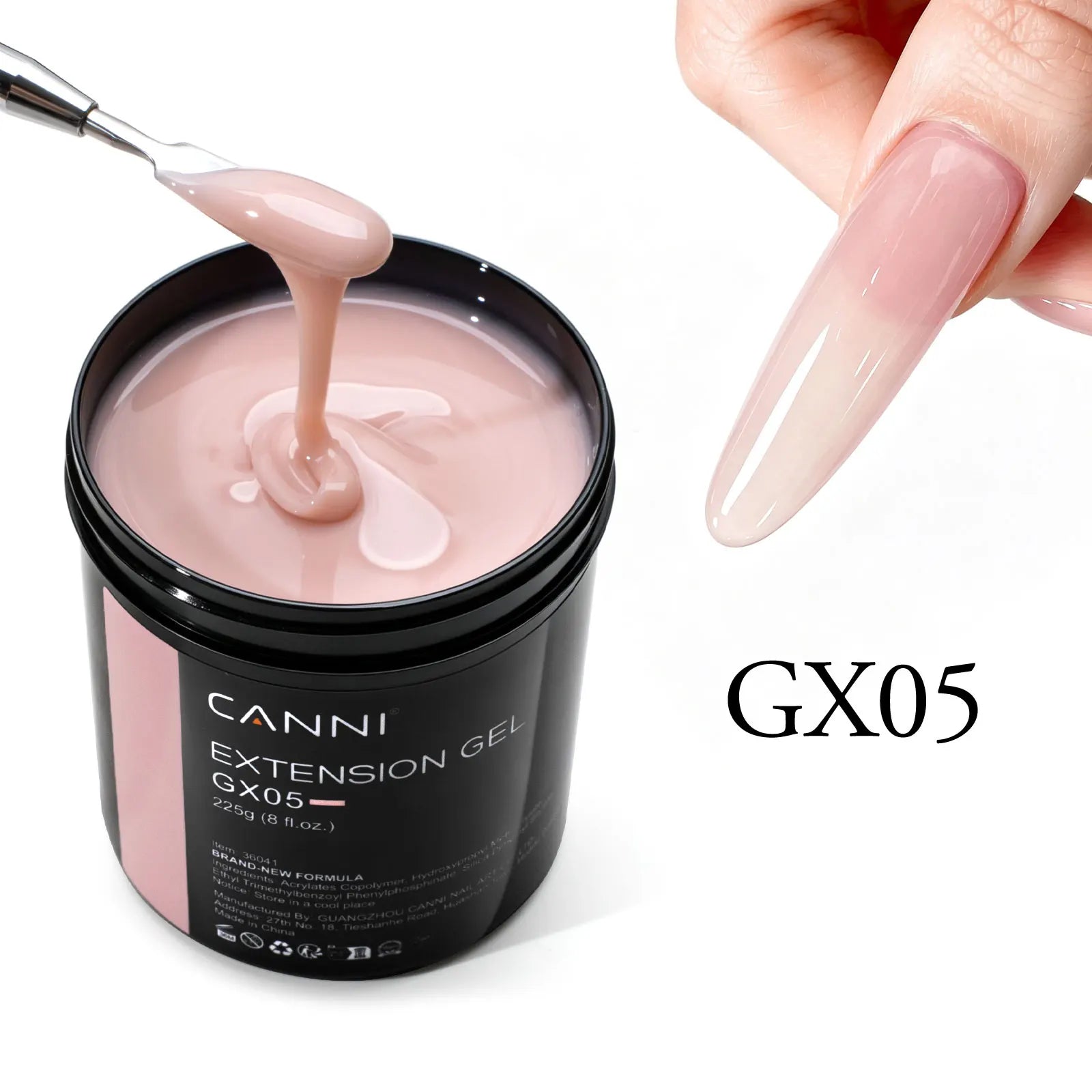 8 Oz TPO FREE CANNI Extension Builder Nail Gel Soak Off LED UV Gel Camouflage Jelly Color Long Lasting Super Glossy Gum Gel