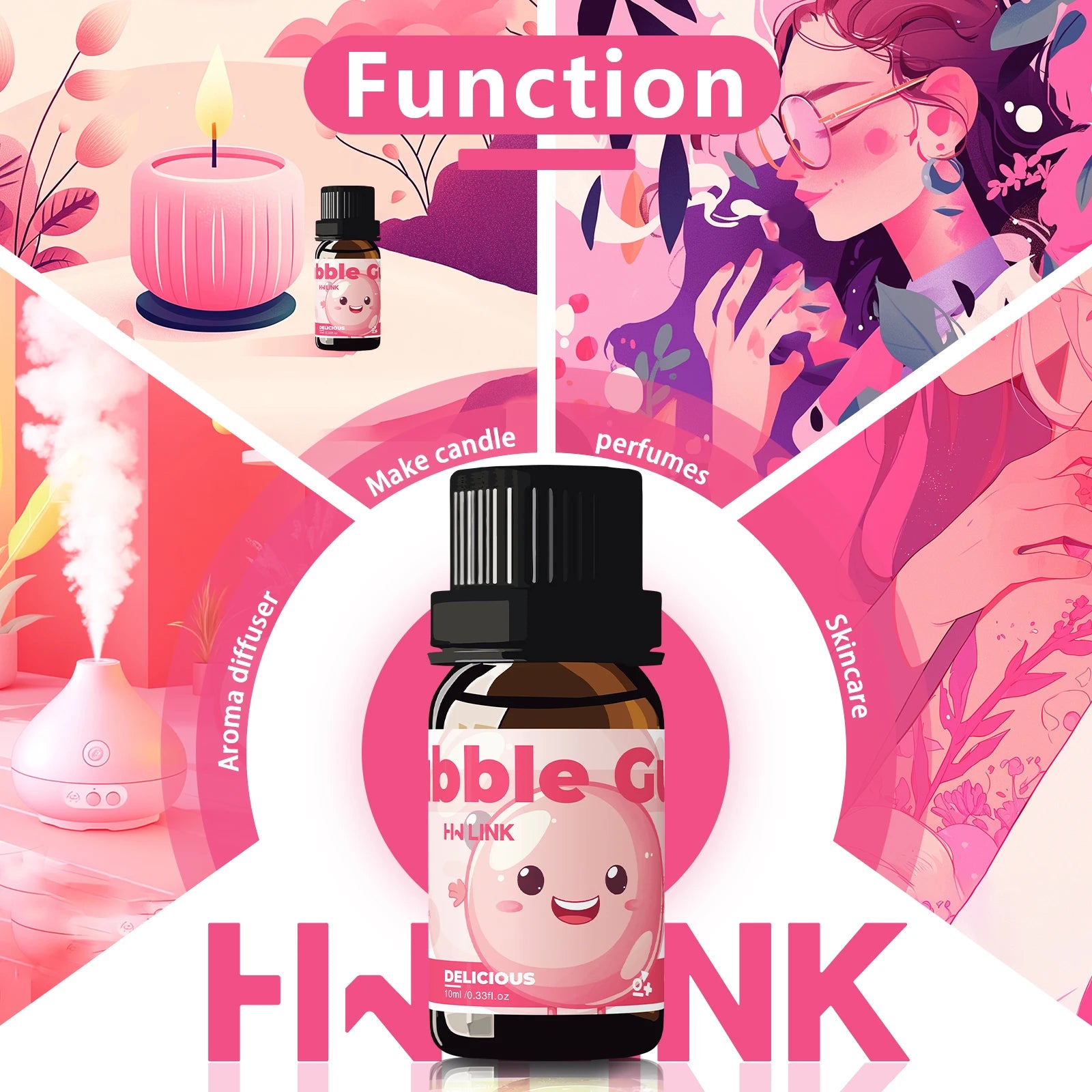10ml Bubble Gum Essential Oils Perfumes Skin Care Body Oil Candle Making, Aromatherapy, Humidifiers Gifts Car Air Freshener