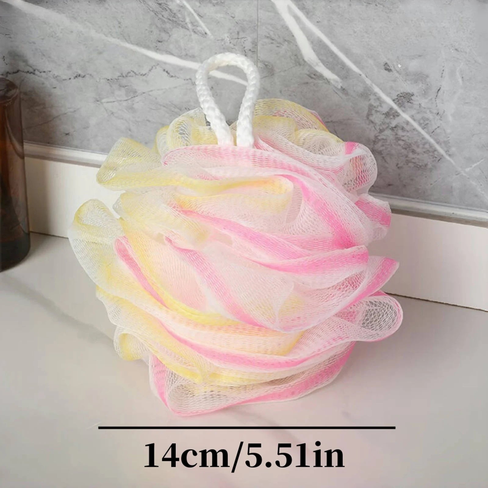 2PCS Exfoliating Bath Sponge Set Bath loofah shower sponge Soft Mesh Bath Sponge Balls Bathroom Supplies for Women, Men Bathroom